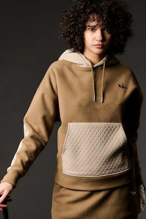 【2025AW】【レディース】 113 GOLF FLEECE PARKER / フリース素材 キルティング切り替え プルオーバーパーカー (ベージュ)