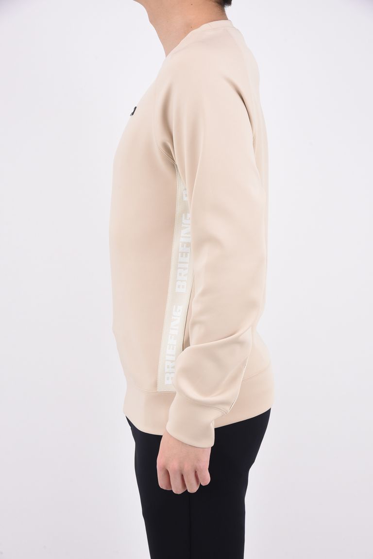 BRIEFING - MENS SIDE LOGO LINE CREW NECK / ロゴ サイドライン 