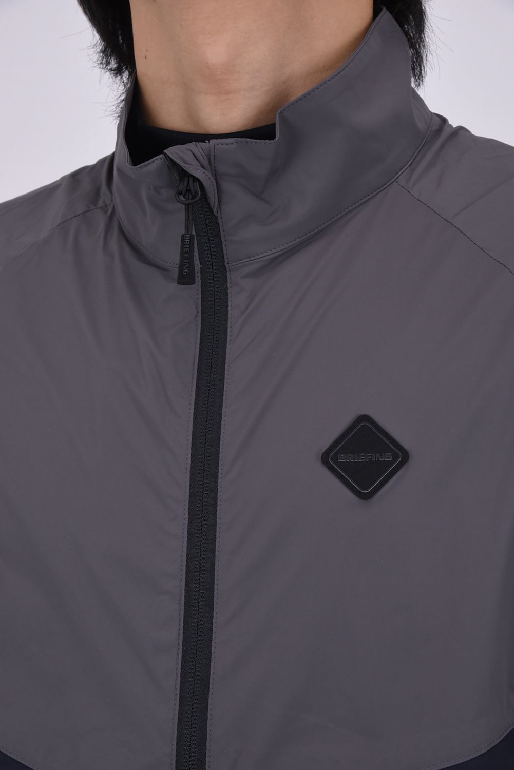 【11日11:59まで20%OFF】【26SS】 MEN'S BI-COLOR WIND BLOUSON / バイカラー スタンドカラーブルゾン (ブラック)
