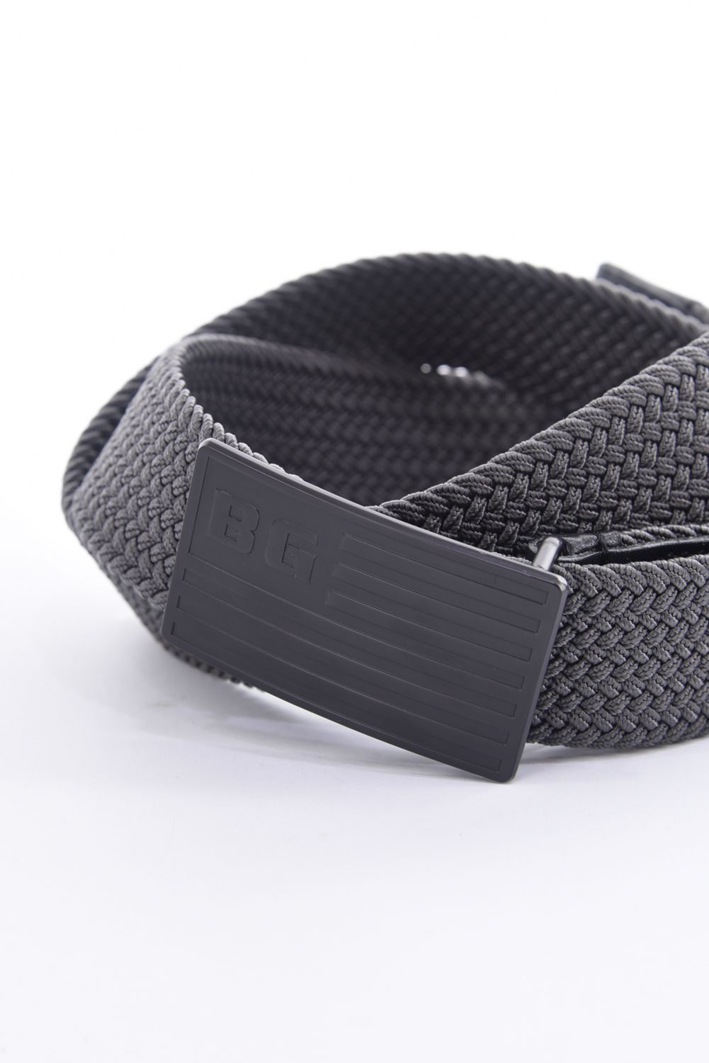 BRIEFING - BG BUCKLE MESH BELT / 星条旗バックル メッシュタイプ 幅広ベルト グレー | GOSSIP GOLF