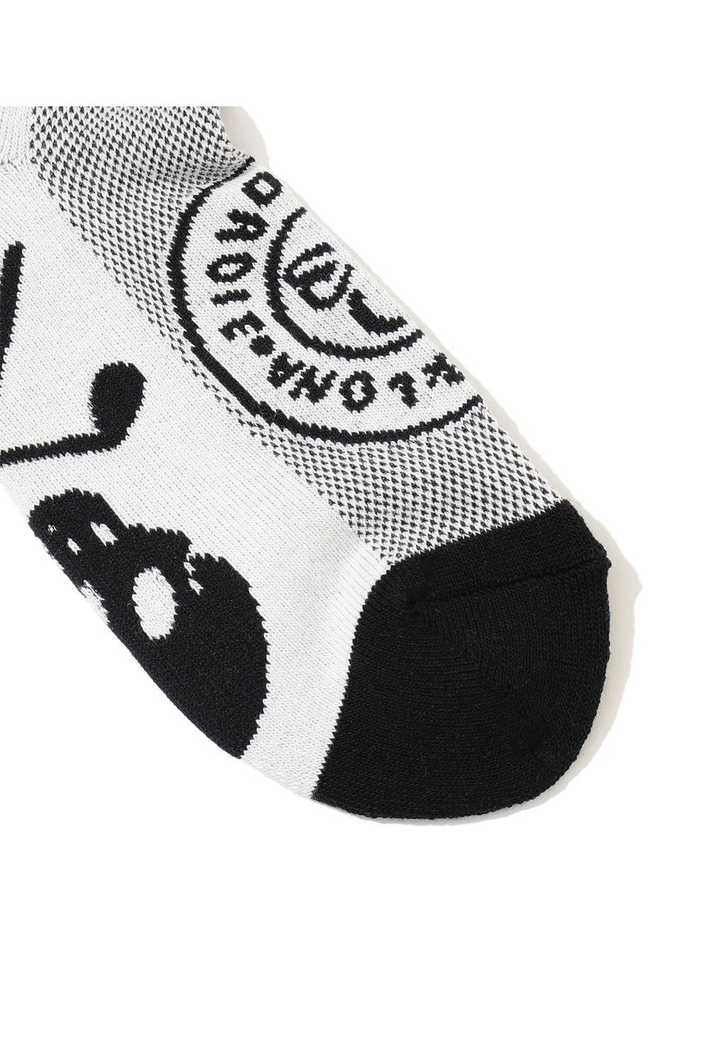 【26AW】【レディース】 CIRCLE ICON SNEAKER SOCKS / ジャパンメイド サークルスカルジャカード スニーカー丈 ローソックス (ホワイト)