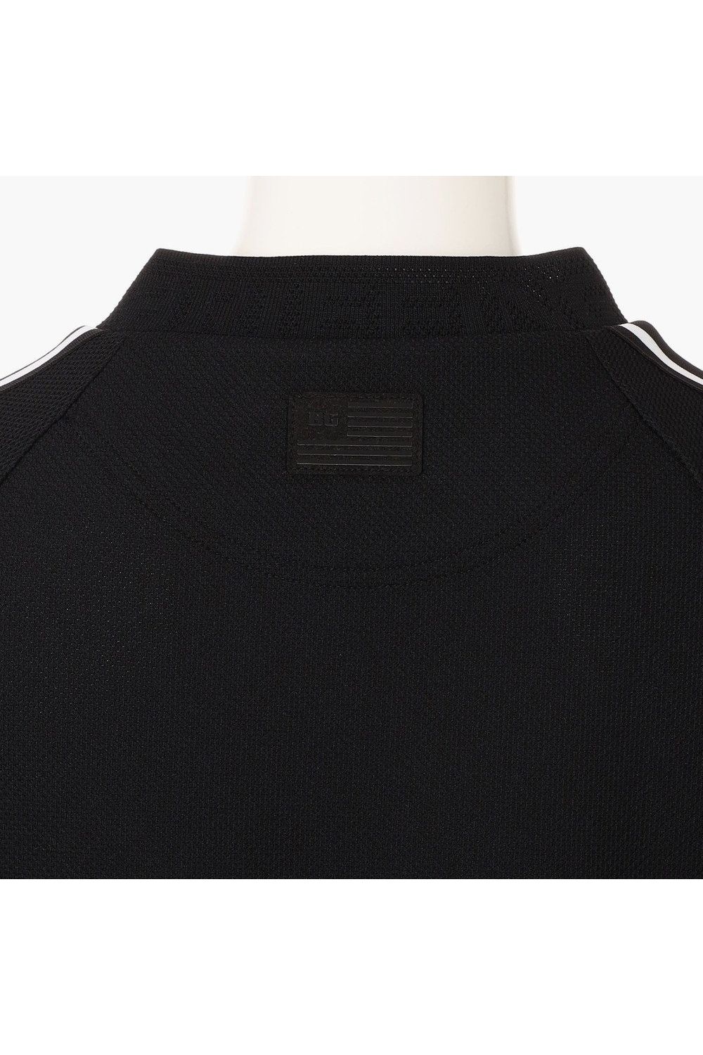 【26SS】【レディース】 WOMEN’S LINE HIGHNECK RF / カノコ生地 ラインロゴテープ リラックスフィット モックネックTシャツ (ブラック)