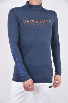 Mark Lona Icon Under ジャージロメリーナ ブランドロゴ モックネックインナー チャコール Gossip Golf