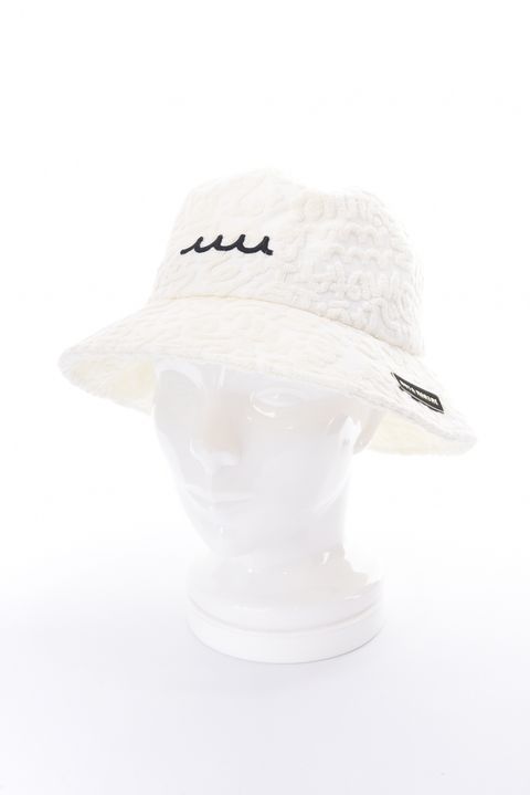 【26SS】 LINE ART PILE BUCKET HAT / パイル生地 ラインアート バケットハット (ホワイト)