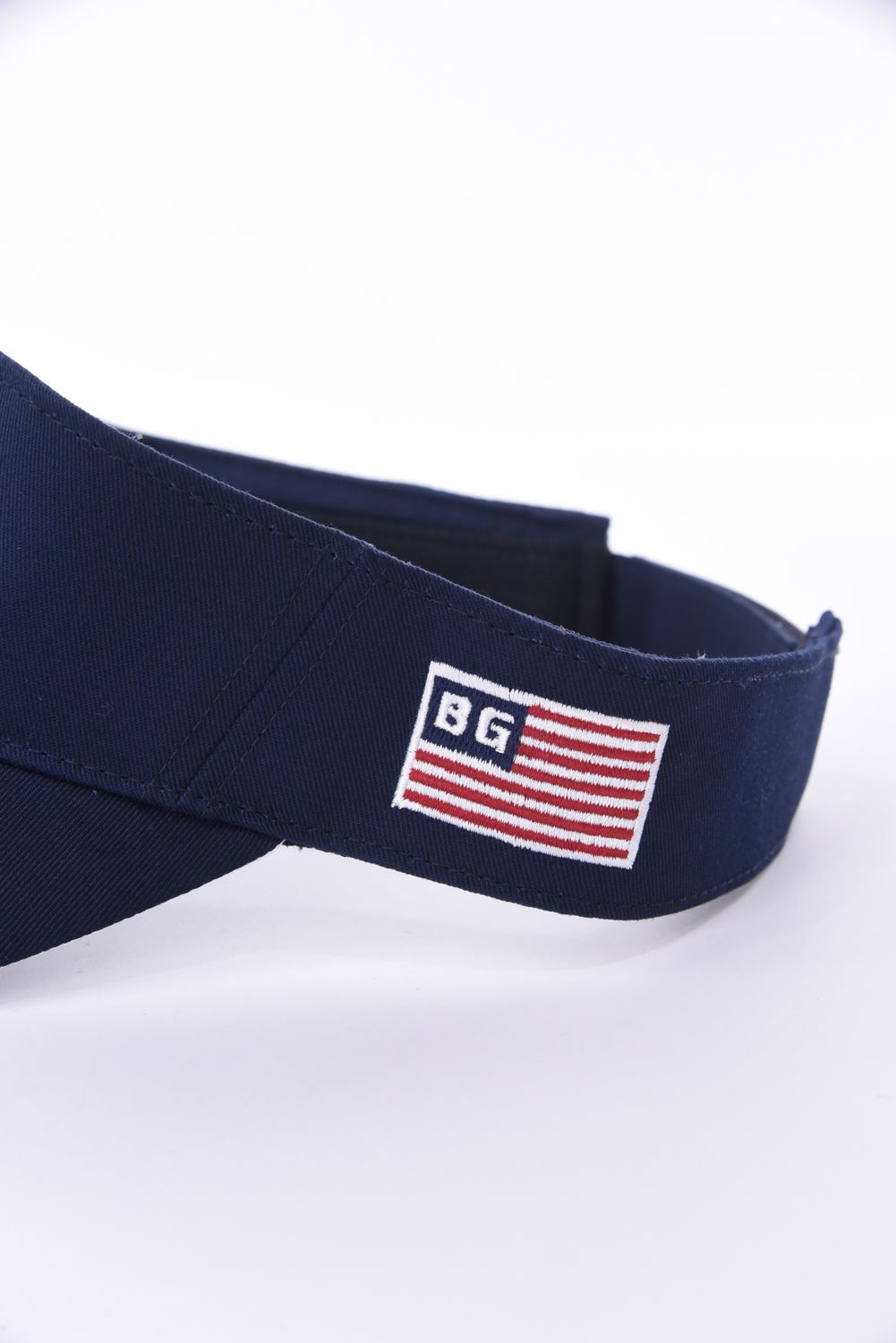 MENS BASIC VISOR / ブランドロゴ刺繍 ベーシック サンバイザー (ネイビー)