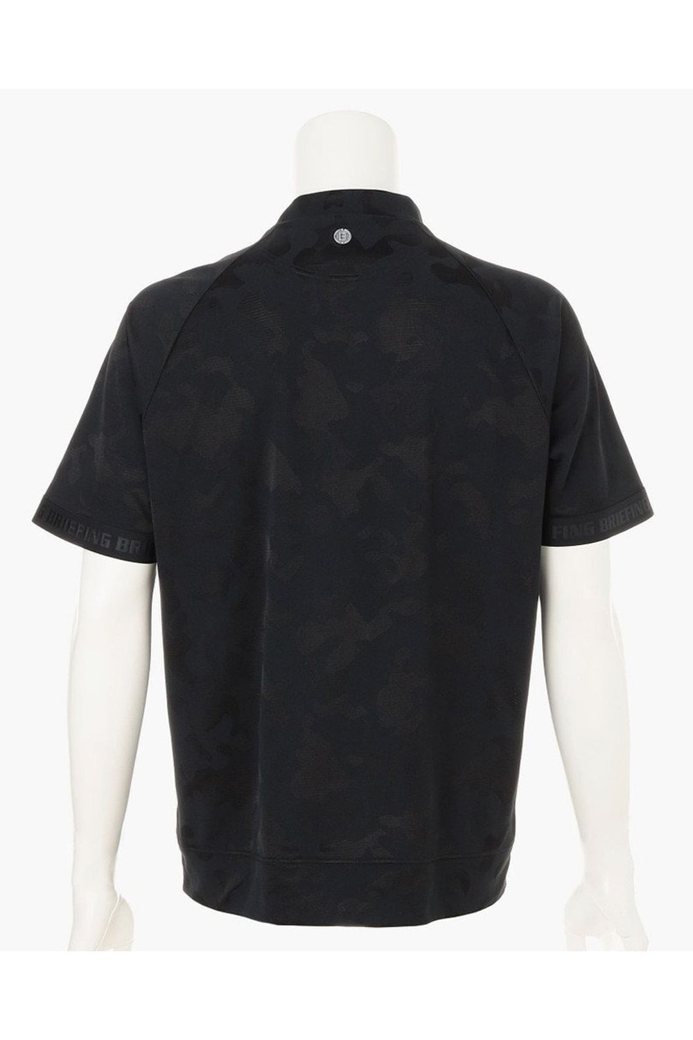 【26SS】 MEN’S CAMO JQ HIGHNECK / カモフラージュジャカード リラックスフィット モックネックTシャツ (ブラック)