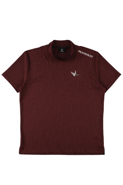 【26SS】 JACQUARD MOCK NECK  / ジャガード モックネック (バーガンディ)