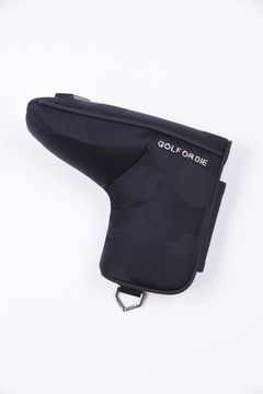 PREMIUM GAUGE PUTTER COVER / コーデュラナイロン レザーパイピング オリジナルカモジャカード ピンタイプ パターカバー (ブラック)