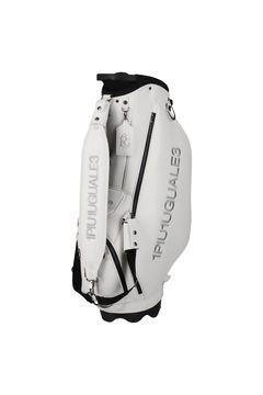 【銀行振込・代金引換不可】【返品・交換不可】  STAND CADDIE BAG / 113ロゴ パンチング シンセティックレザー スタンド キャディバッグ (ホワイト)