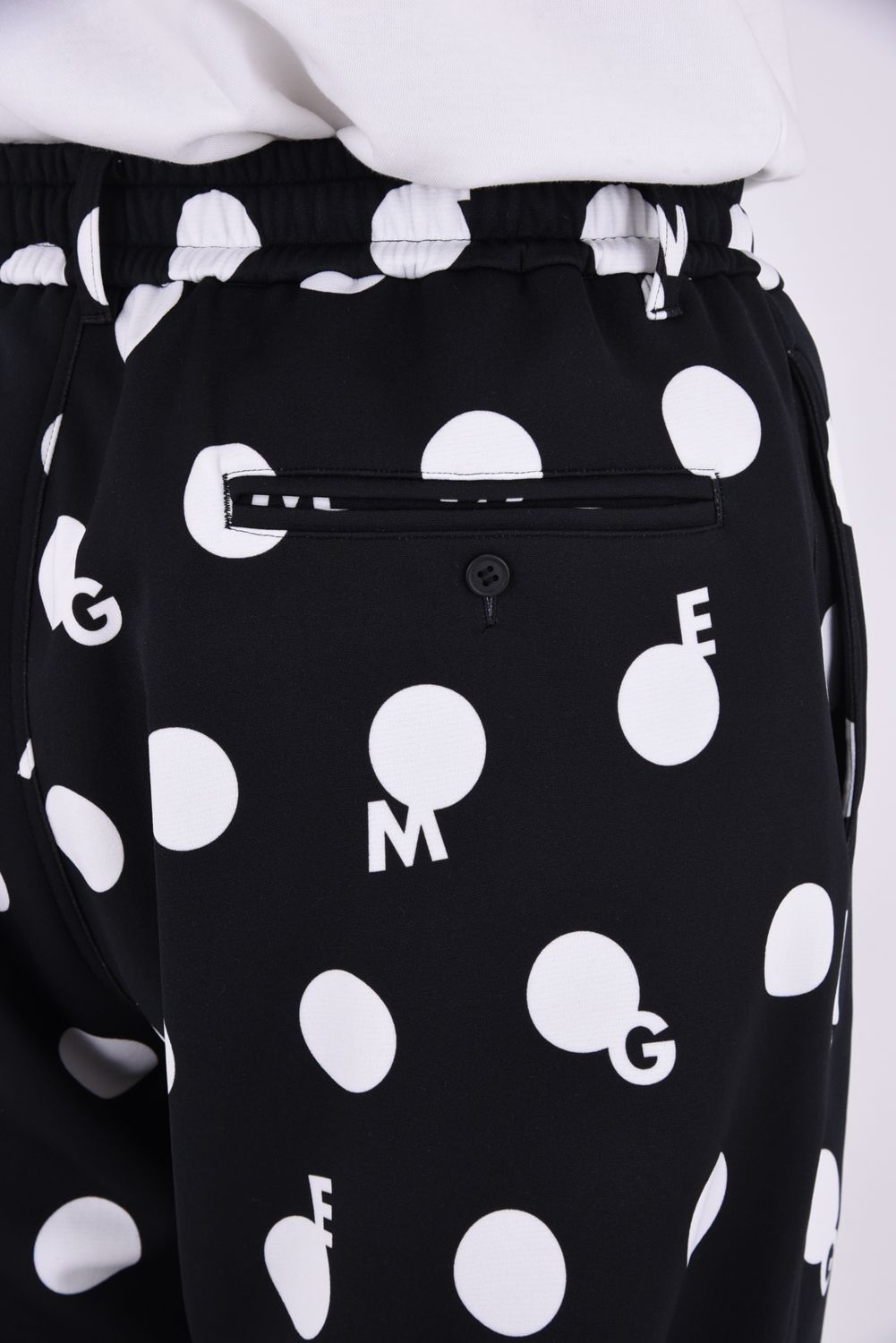 【26AW】 ORIGINAL PRINT DOT PANT / ドット柄プリント テーパードパンツ (ブラック)