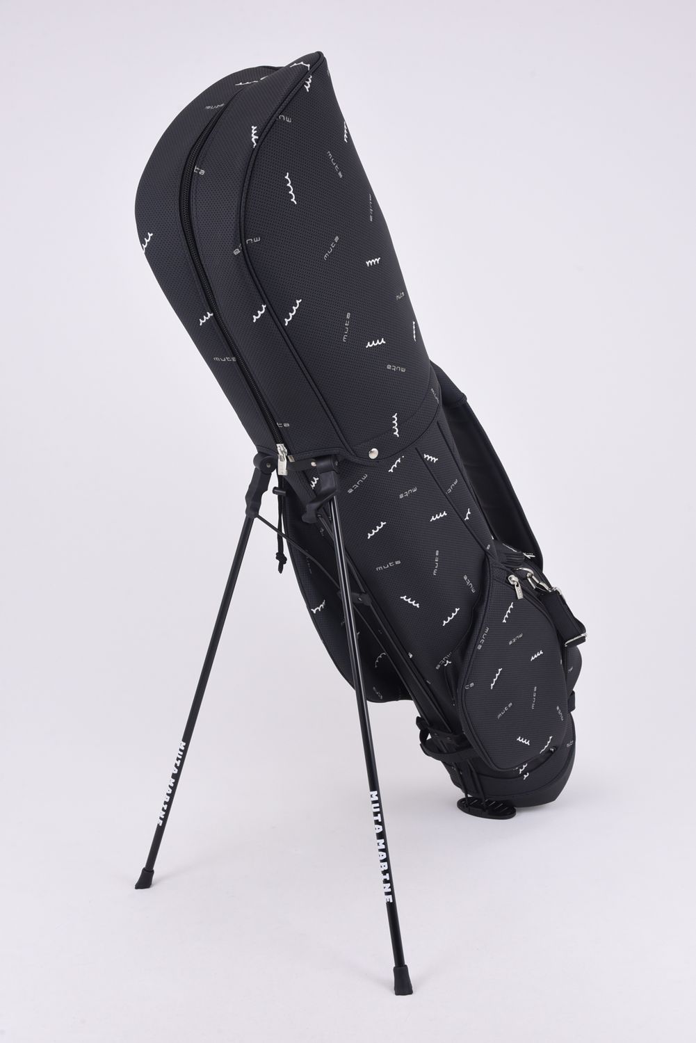 【銀行振込・代金引換不可】【返品・交換不可】 CADDY BAG / パンチング 総柄刺繍 キャディバッグ (ブラック)
