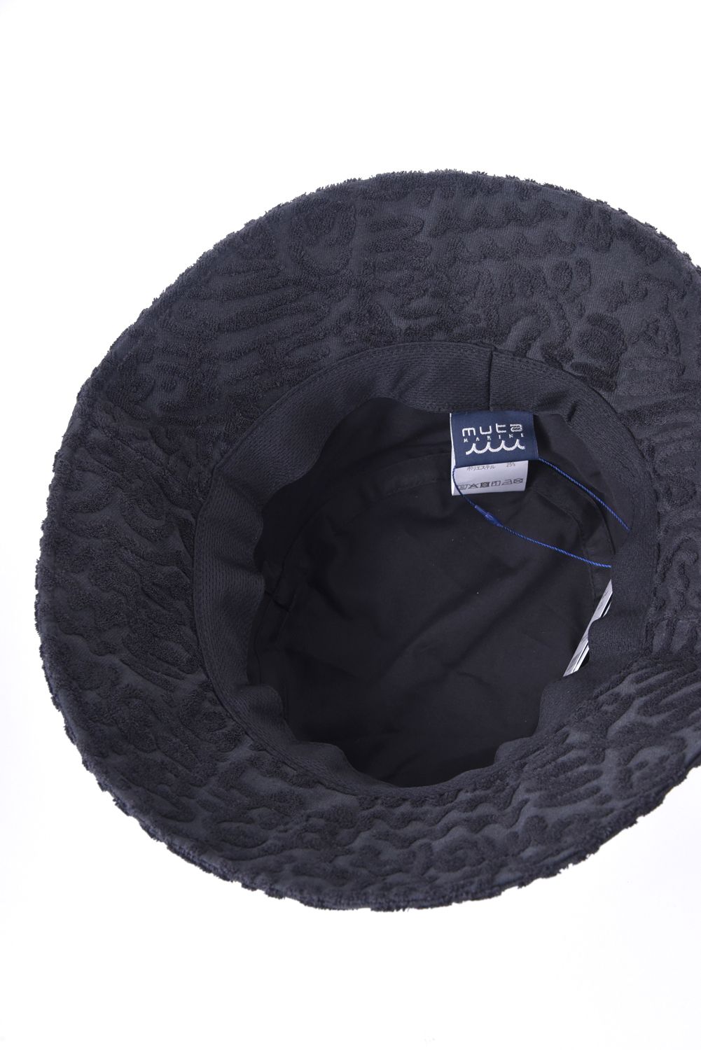 【26SS】 LINE ART PILE BUCKET HAT / パイル生地 ラインアート バケットハット (ブラック)