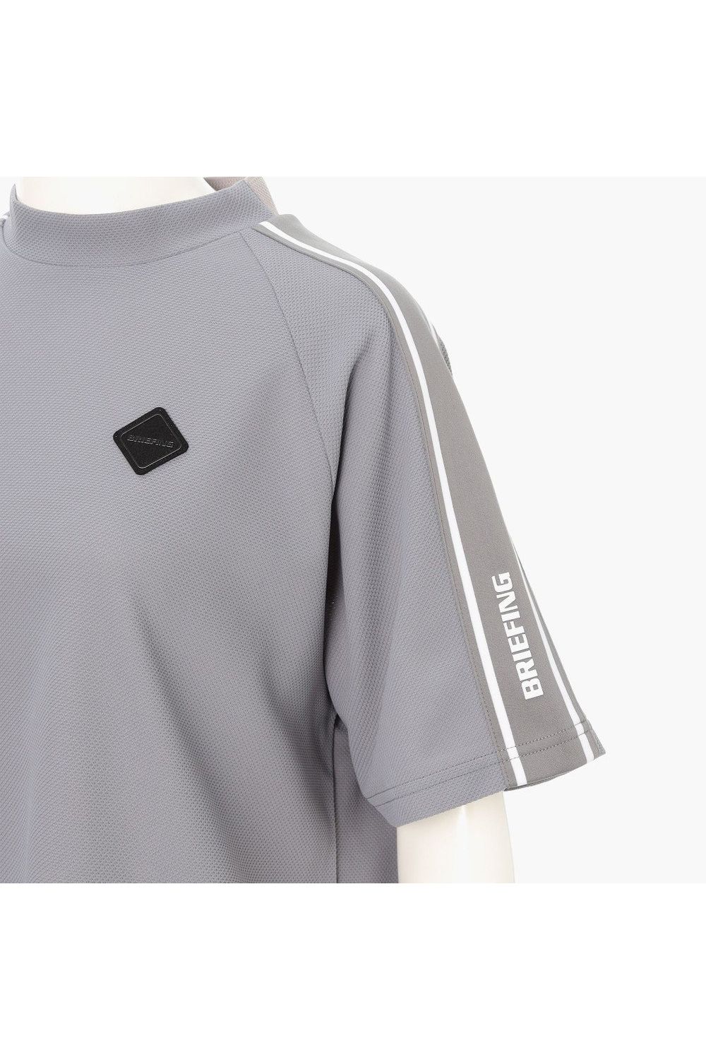 【26SS】【レディース】 WOMEN’S LINE HIGHNECK RF / カノコ生地 ラインロゴテープ リラックスフィット モックネックTシャツ (グレー)