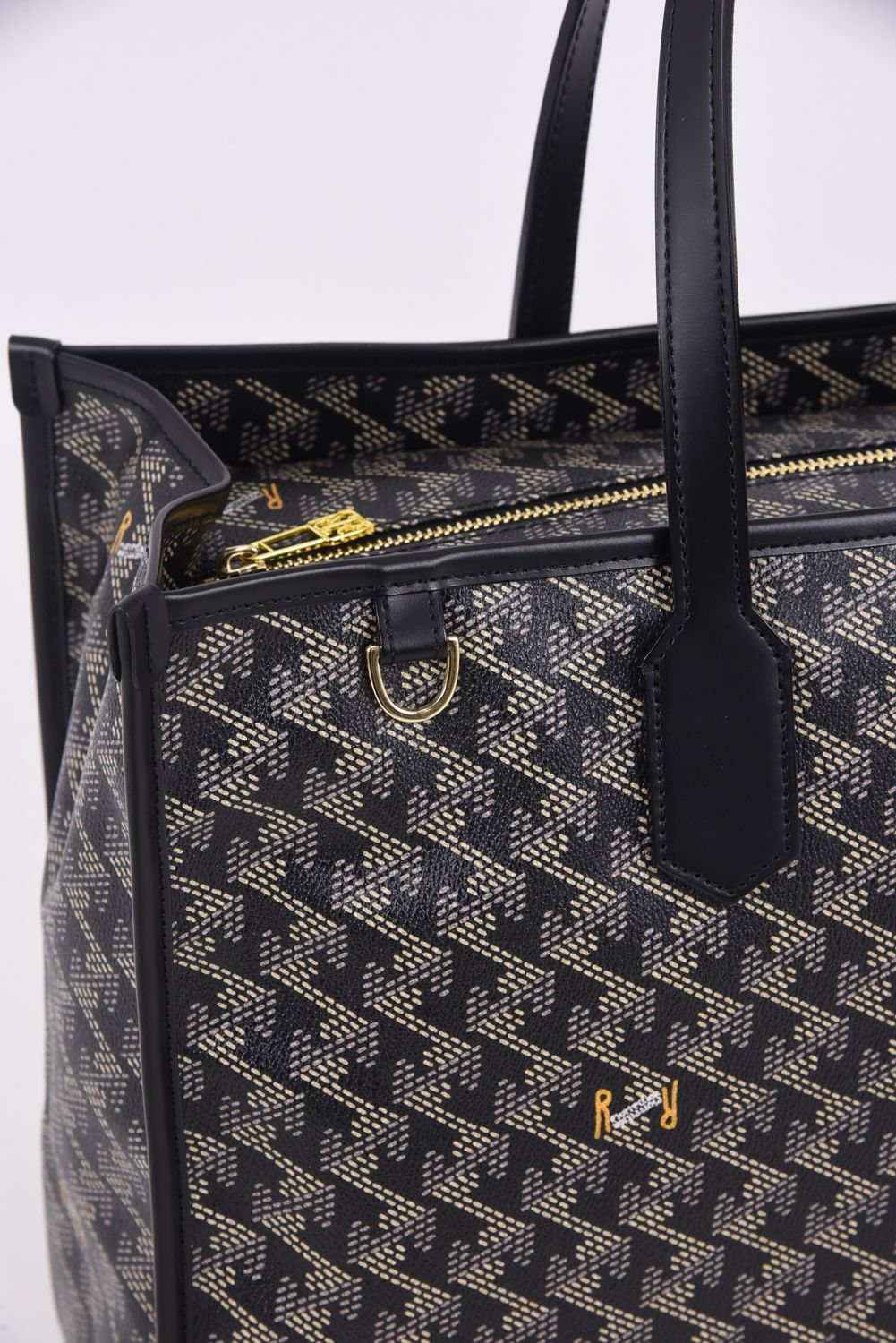 LANIUS SQUARE BIG (ラニウス スクエア ビッグ) / ブランドオリジナルテキスタイル ボストンバッグ ダークブラック*