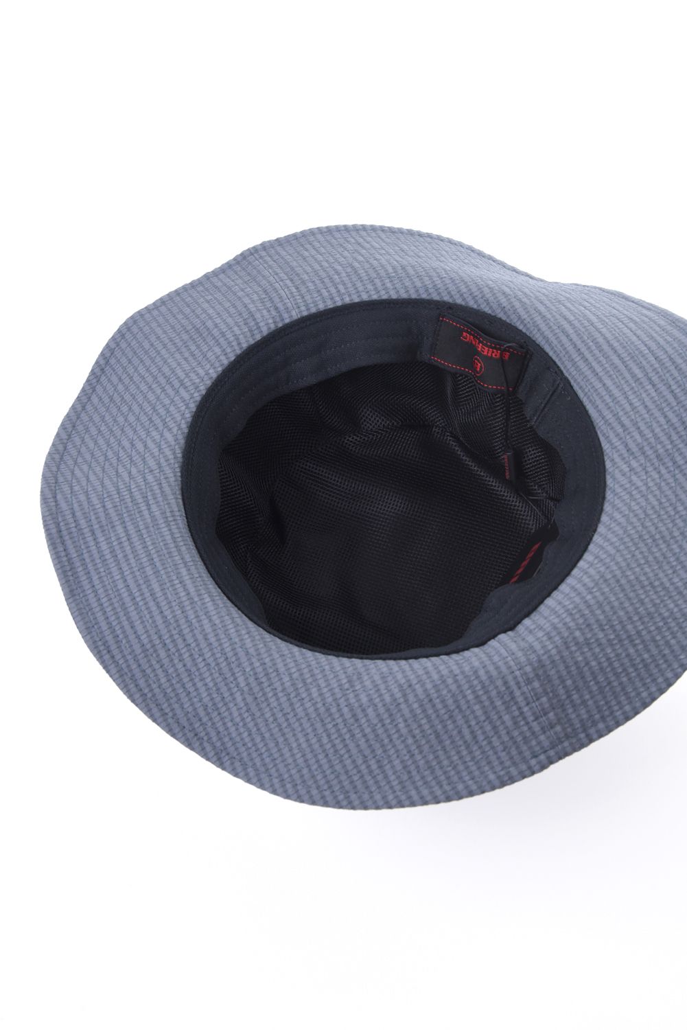 【26SS】 MEN’S SEERSUCKER WIDE HAT / シアサッカー ダイヤモンドロゴ ワイドハット (チャコール)
