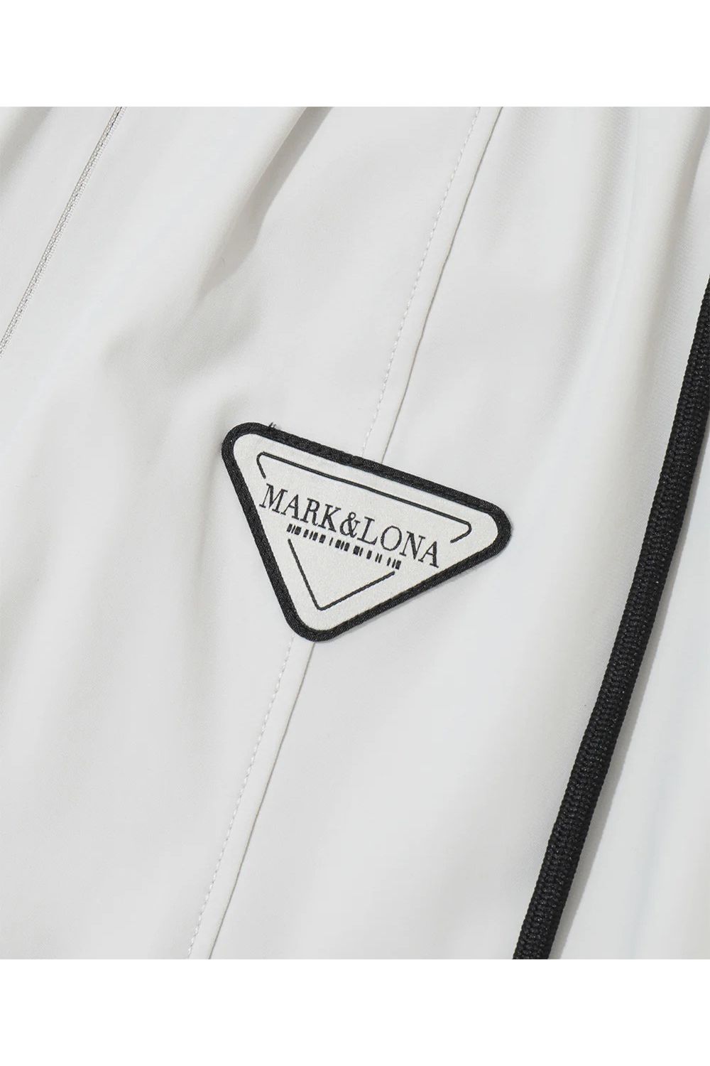 【26SS】【CODE COLLECTION】 THPT / ストレッチナイロンタフタ ジャカードテープ テーパードパンツ (ライトグレー)