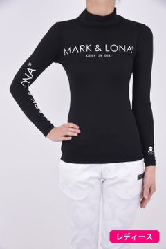 Mark Lona Icon Under ジャージロメリーナ ブランドロゴ モックネックインナー ブラック ホワイト レディース Gossip Golf