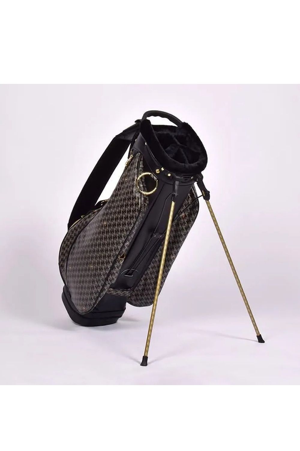 【26SS】【銀行振込・代金引換不可】【返品・交換不可】 PAVO (パーヴォー) / ブランドオリジナルテキスタイル スタンドキャディバッグ (ダークブラック)*