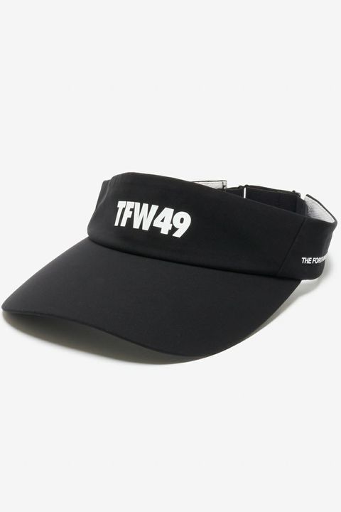 TAFFETA SUN VISOR / ブランドロゴ サンバイザー (ブラック)