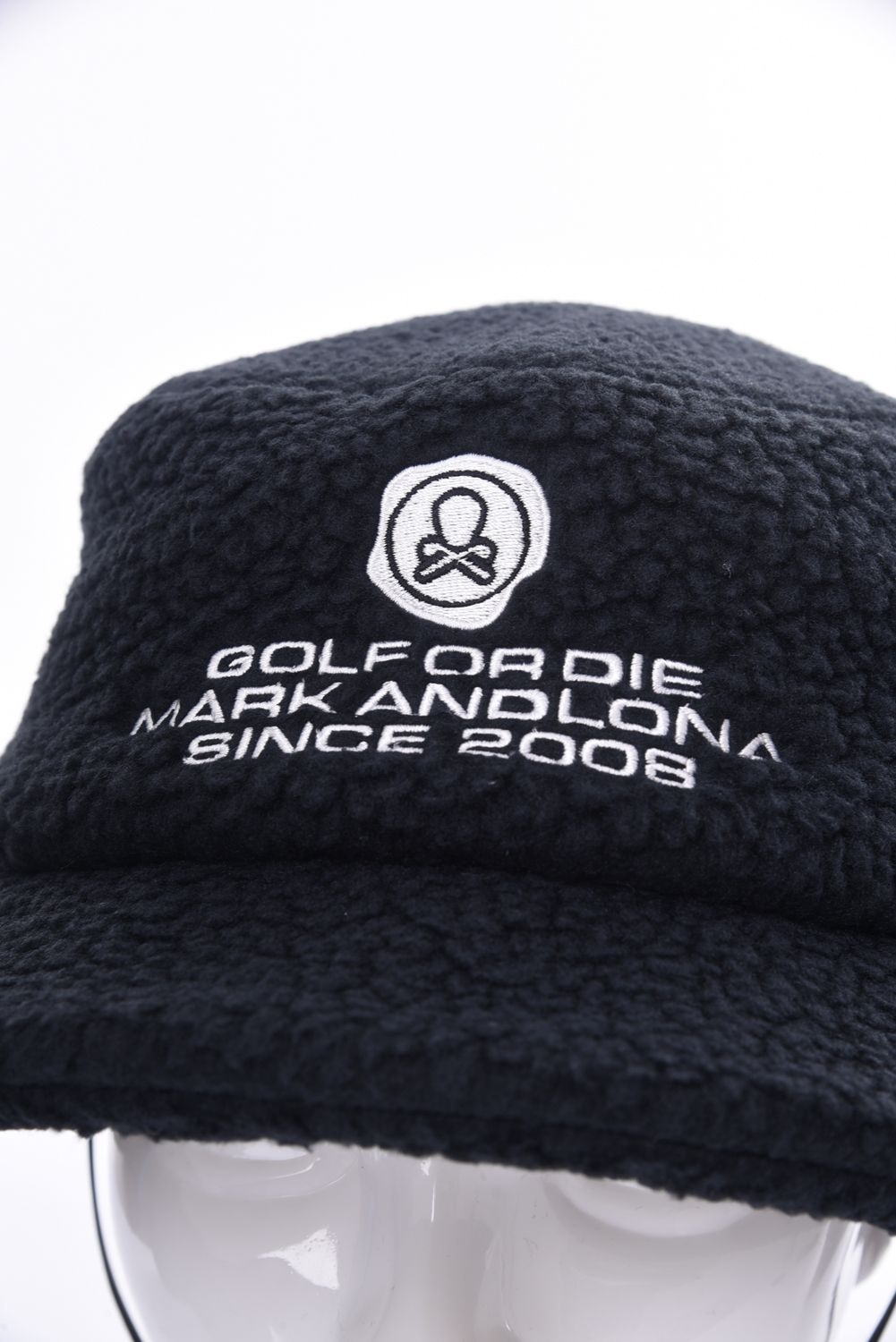 DISTORT GG BUCKET HAT / ボアフリース ドローコード付き バケットハット (ブラック)