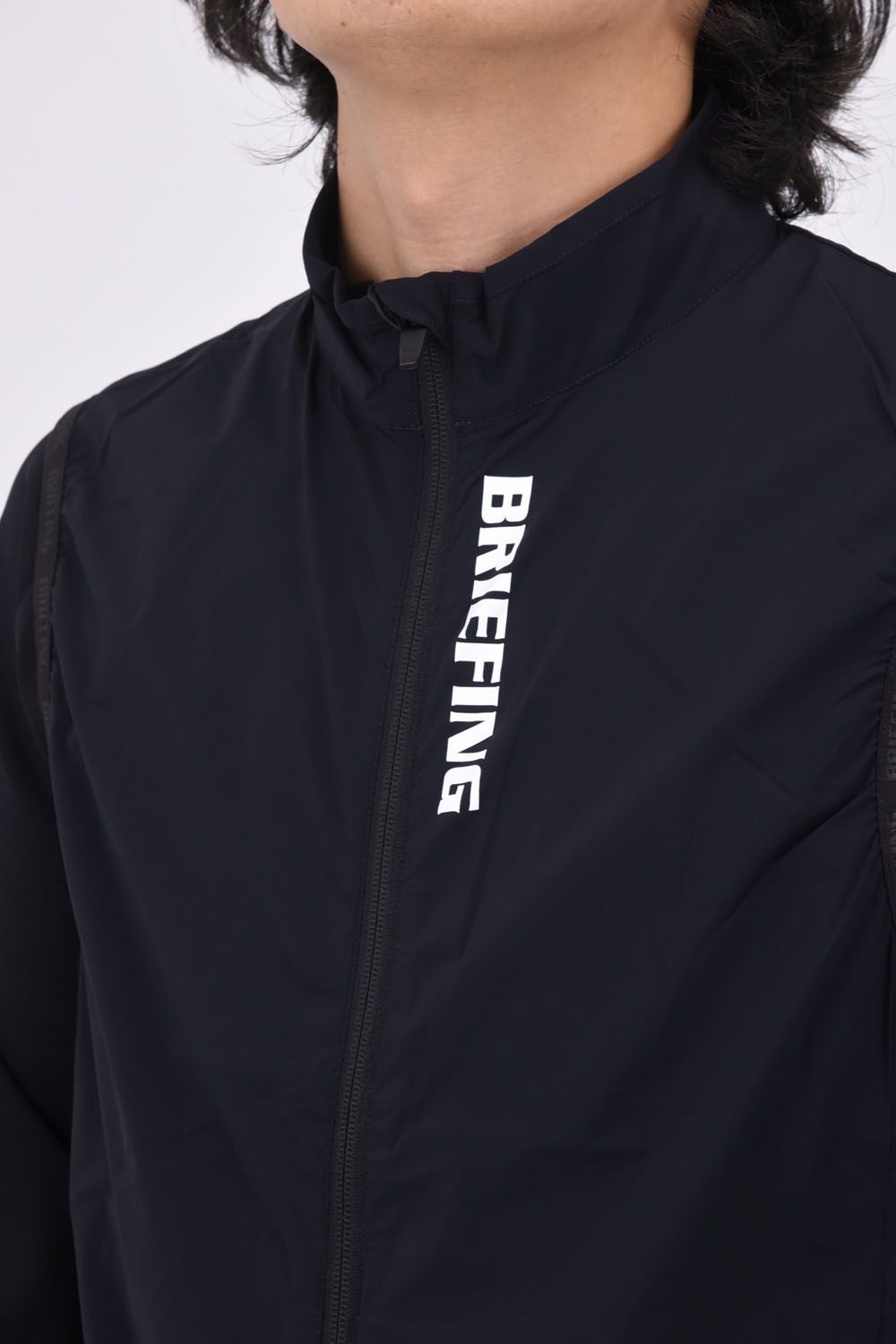 MEN'S WIND VEST / 4WAYストレッチ ジップアップベスト (ブラック)