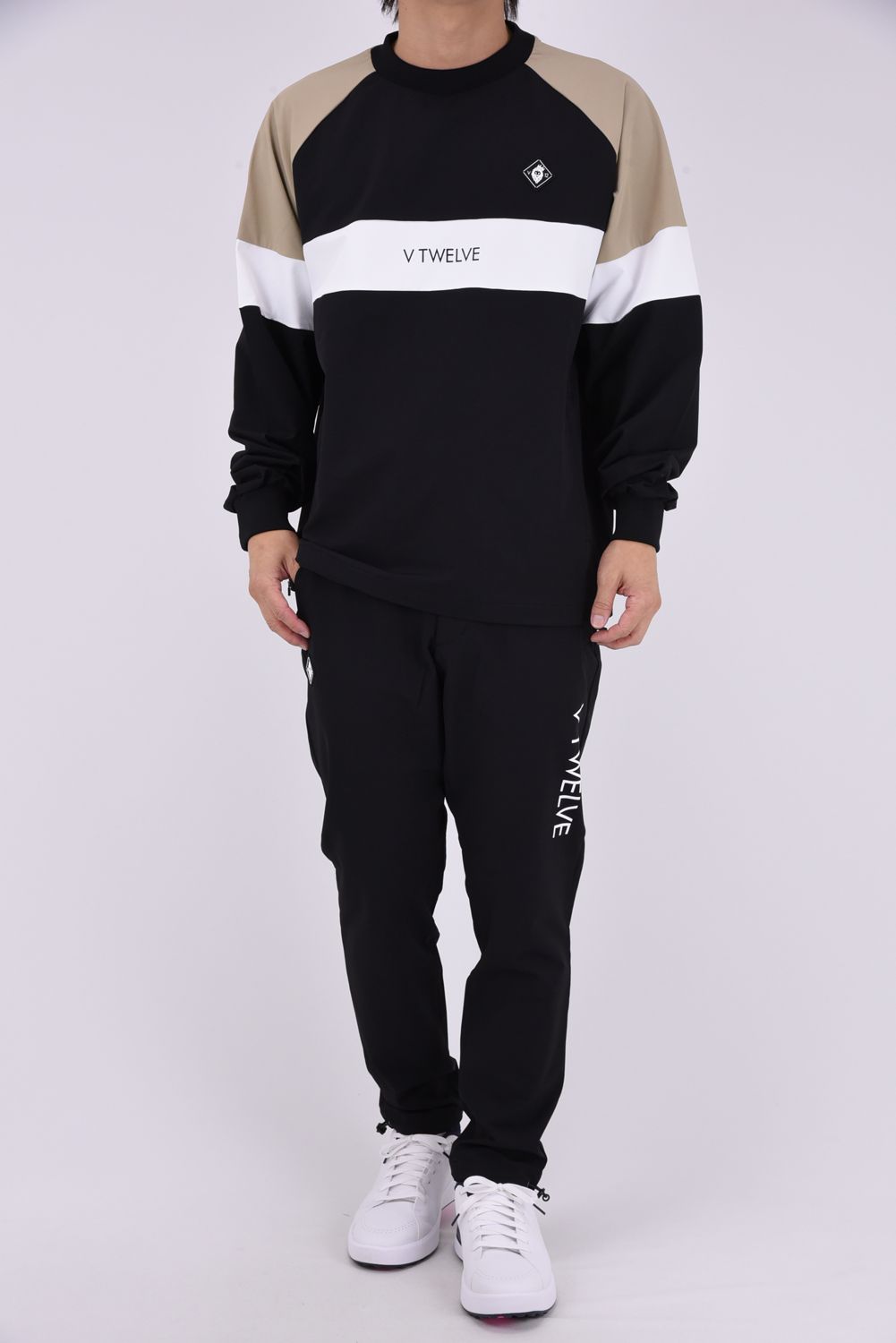 【26AW】 WB SWITCH JKT / ツートーン ブランドロゴ ナイロンジャケット (ブラック)