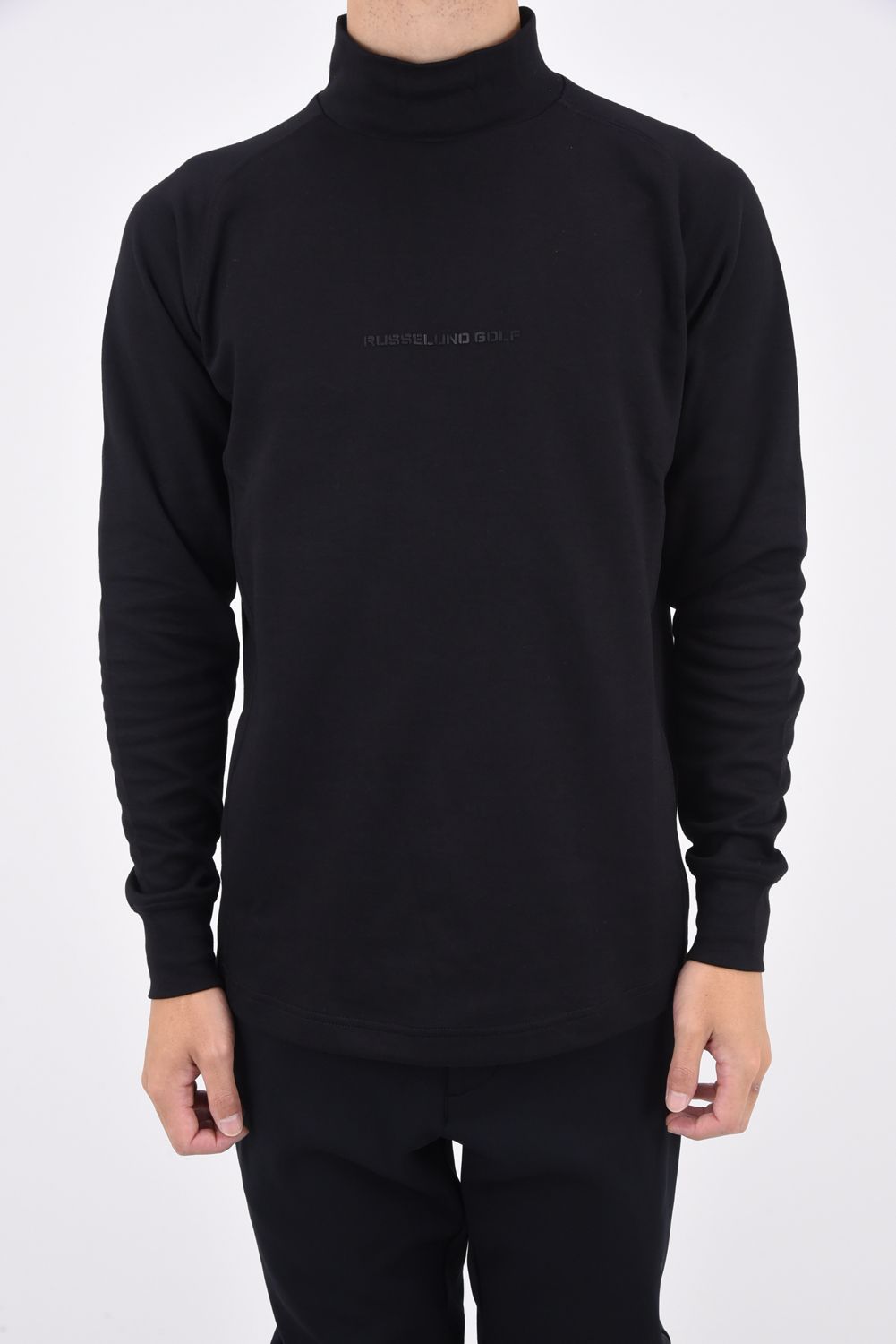 BIG LUCHA L/S MOCKNECK / ルチャプリント ハイネック ロングスリーブ モックネック Tシャツ ブラック