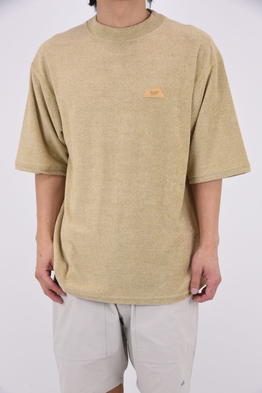 【26SS】 3.6PILE Mockneck SS / 3.6パイル モックネックTシャツ (ベージュ)