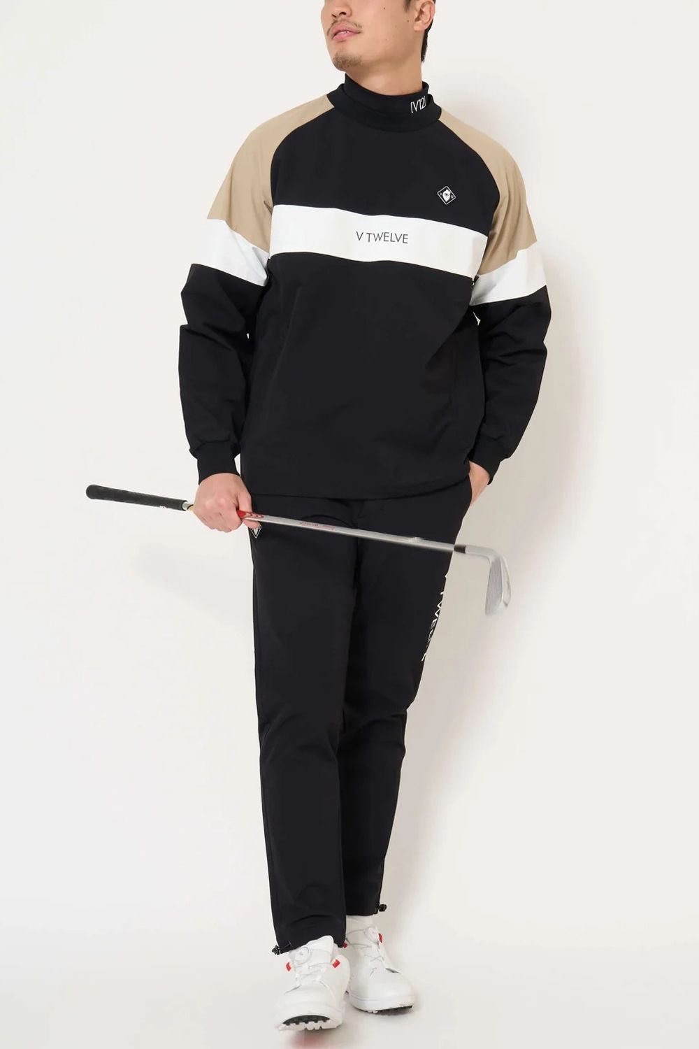 【26AW】 WB SWITCH JKT / ツートーン ブランドロゴ ナイロンジャケット (ブラック)