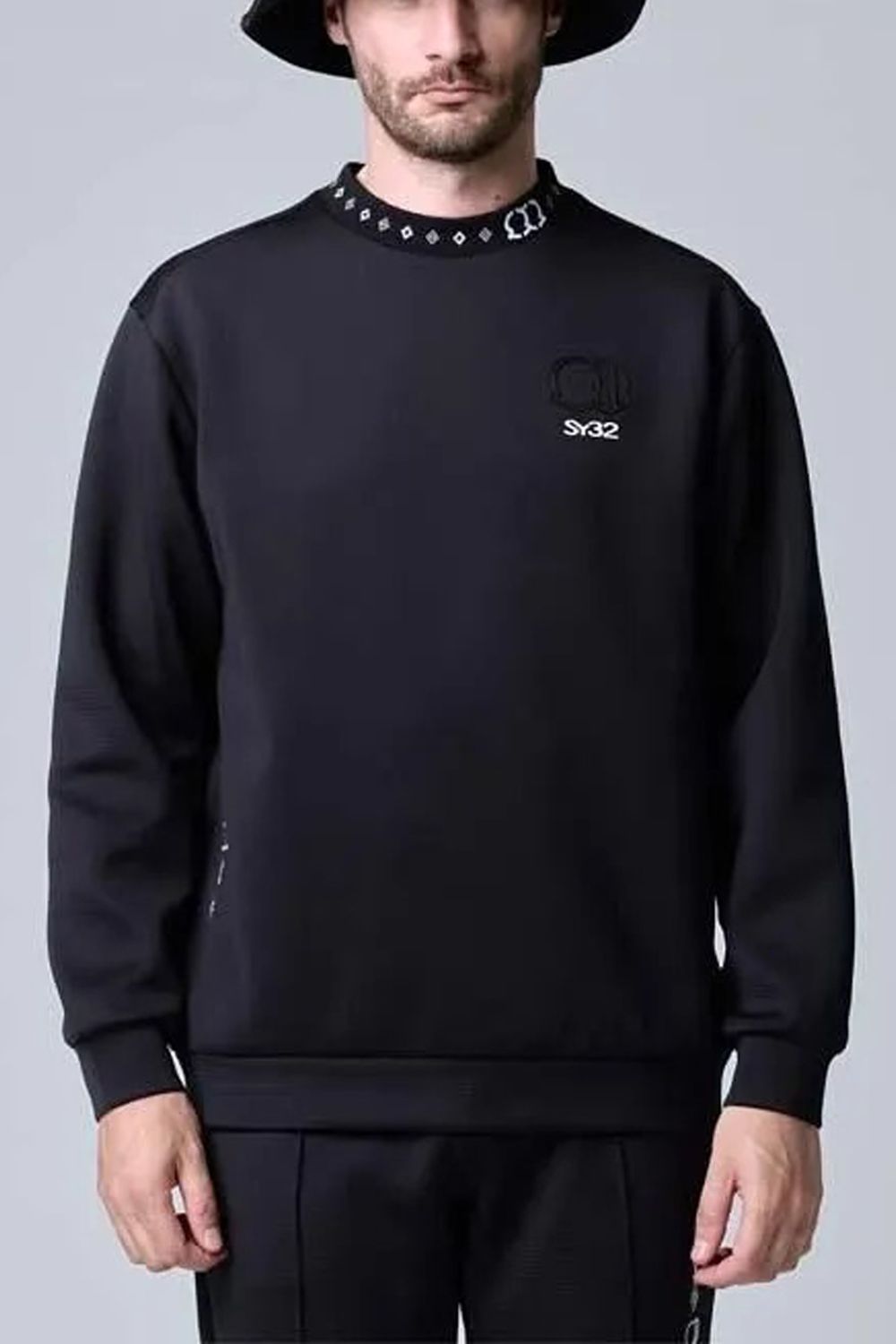 【新品未着用】SY32 クルーネックスウェット メンズM 黒 SY32 by SWEET YEARS GOLF - 【26AW】 DOUBLE MESH KNIT L/S MOCK