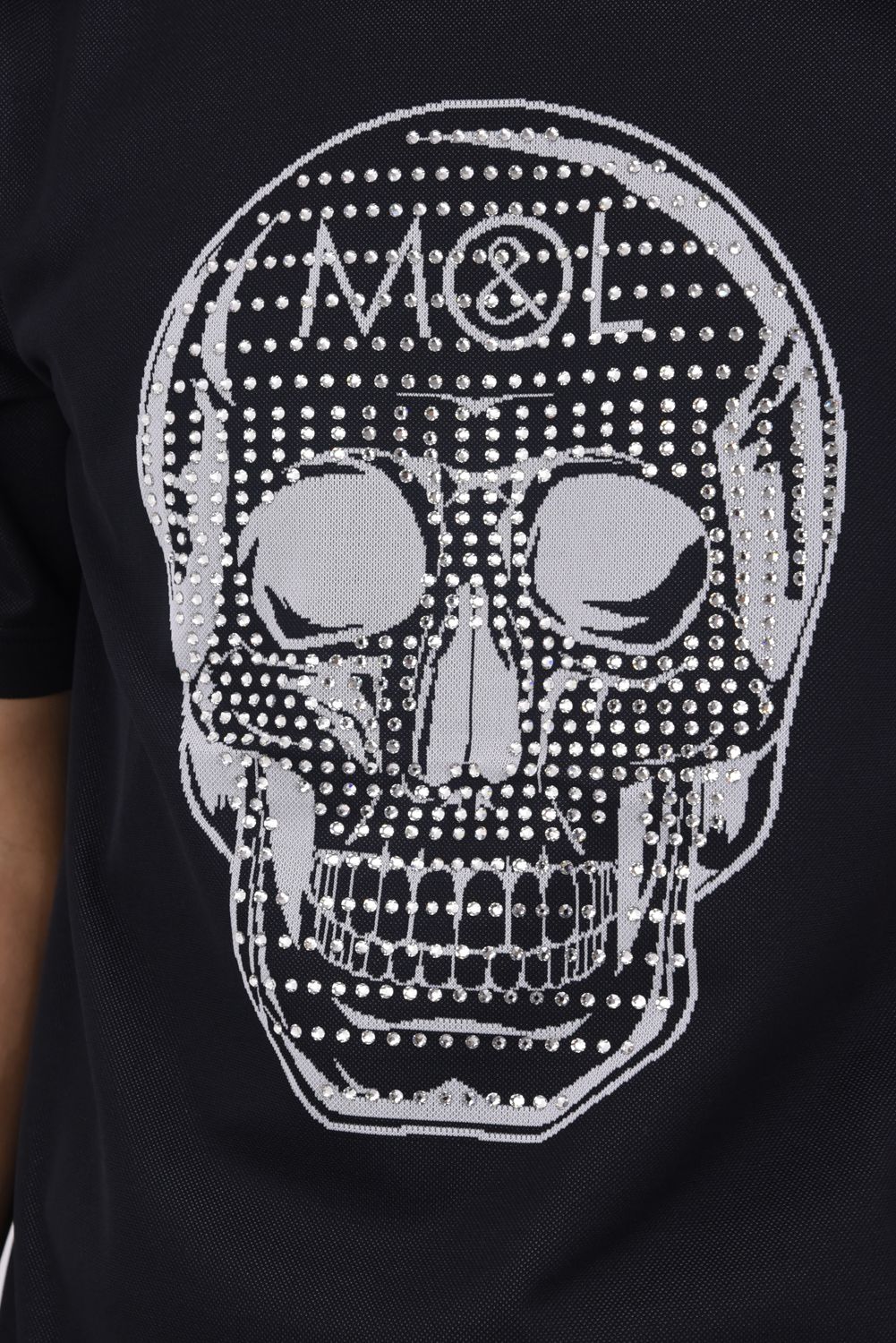 【2026SS 木村拓哉さん着用 VOL.4】 LOVE OF GOD SPECTRUM PERFORMANCE MOCK / ジャパンメイド スカルジャカード スワロフスキー モックネックTシャツ (ブラック)