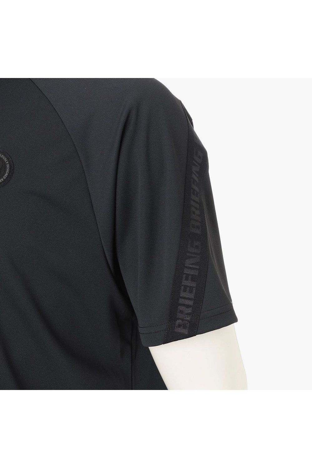 【26SS】 CE MEN’S BACK LOGO LINE HIGHNECK RF / ロゴテープ リラックスフィット モックネックTシャツ (ブラック)