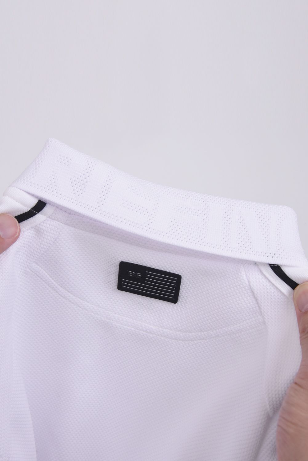 【26SS】 MEN'S LINE POLO RF / カノコ生地 ラインロゴテープ リラックスフィット ポロシャツ (ホワイト)
