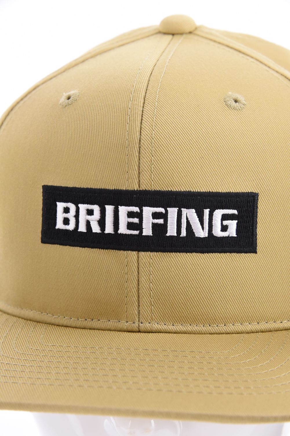【26AW】 MEN’S BOX LOGO FLAT VISOR CAP / ボックスロゴ刺繍 フラットキャップ (ベージュ)