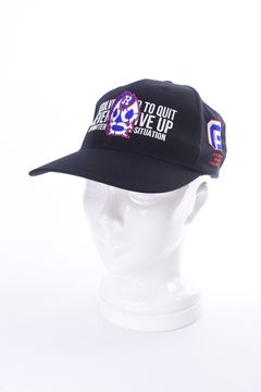 MULTI LOGO CAP / 3D刺繍 マルチロゴ ベースボールキャップ (ブラック)