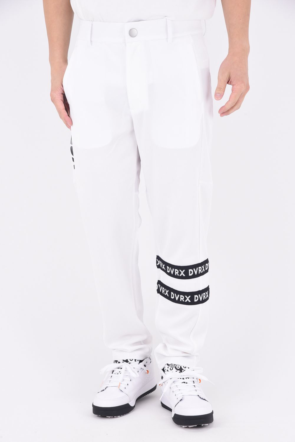 【25SS】 FOR THE GREATER GOOD BK BOTTOM / ロゴバンド ロングパンツ (ホワイト)