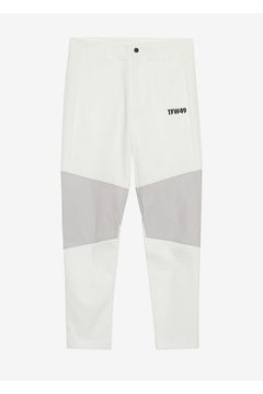 【25AW】 MULTI PURPOSE BLOUSON / ダンボール素材 異素材切り替え ストレッチロングパンツ (ホワイト/ライトグレー)