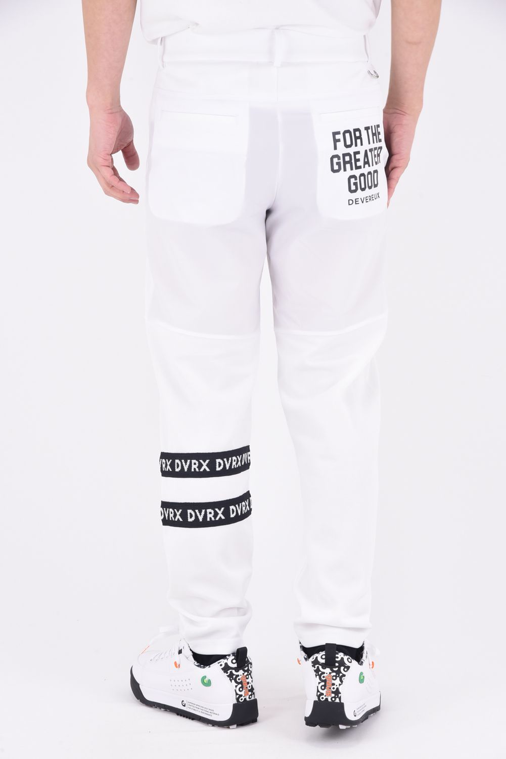 【25SS】 FOR THE GREATER GOOD BK BOTTOM / ロゴバンド ロングパンツ (ホワイト)