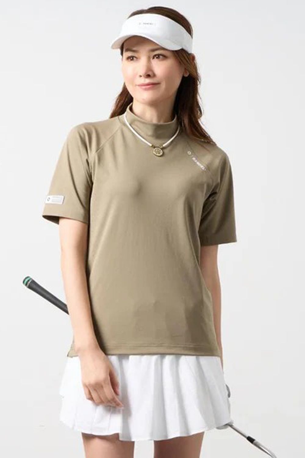 【26SS】 【レディース】 ウィメンズ ヒートパンチングモックネック (サンドカーキ) (4月上旬入荷予定)