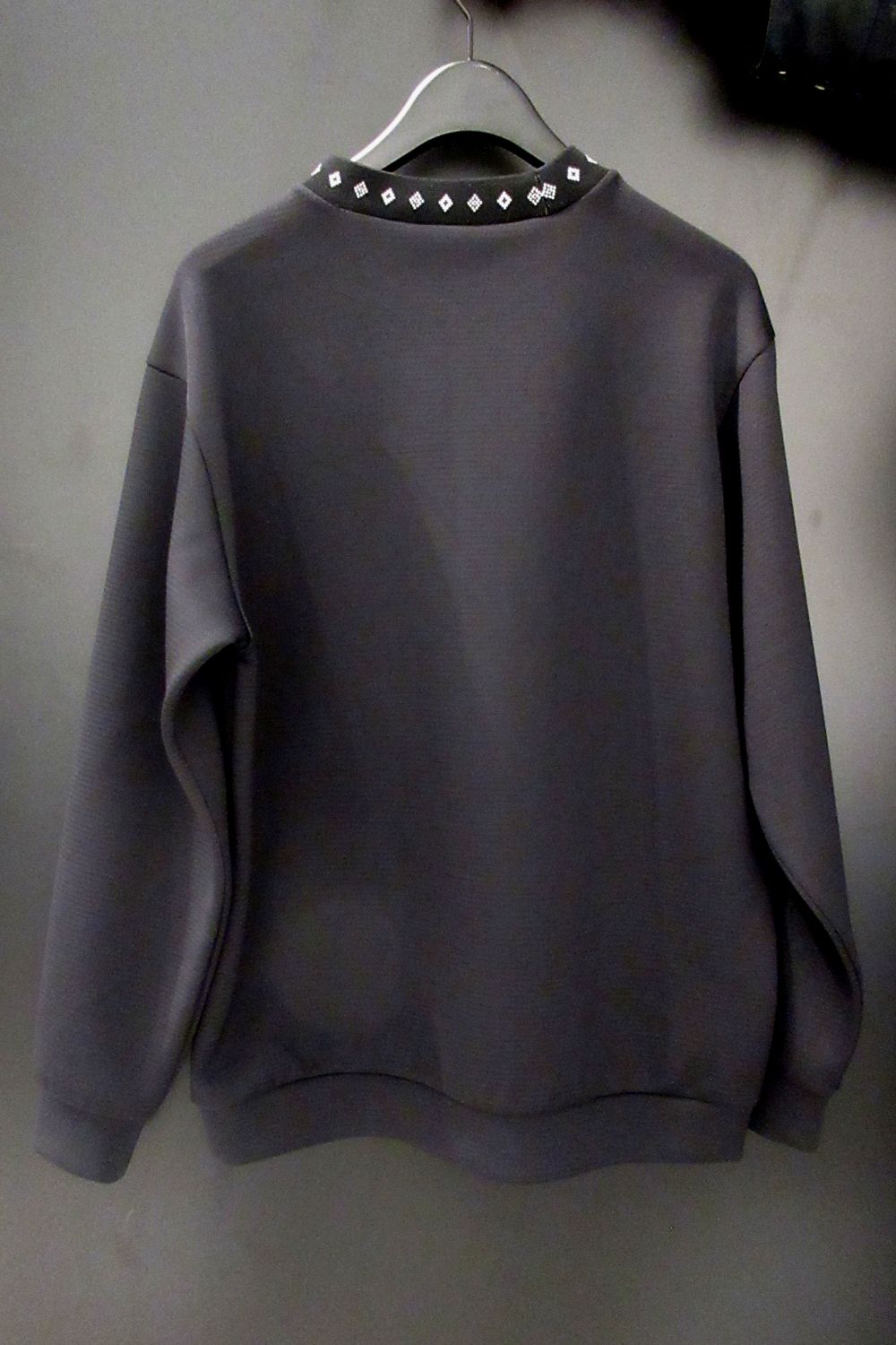 【26AW】 DOUBLE MESH KNIT L/S MOCK / メッシュ ニット ロングスリーブ モックネックシャツ (ブラック) (10月上旬入荷予定）