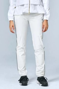 【26SS】【レディース】 MINI HERRINFBONE LONG PANTS / ミニヘリンボーン柄 ウエストゴムベルト ロングパンツ (ホワイト)*