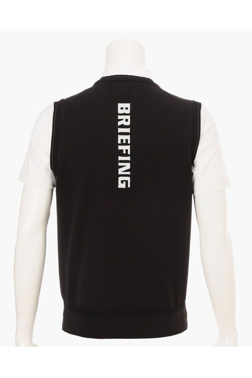 【26SS】 MEN'S WR CREWNECK KNIT VEST / 超撥水糸 ブランドロゴジャカード ニットベスト (ブラック)