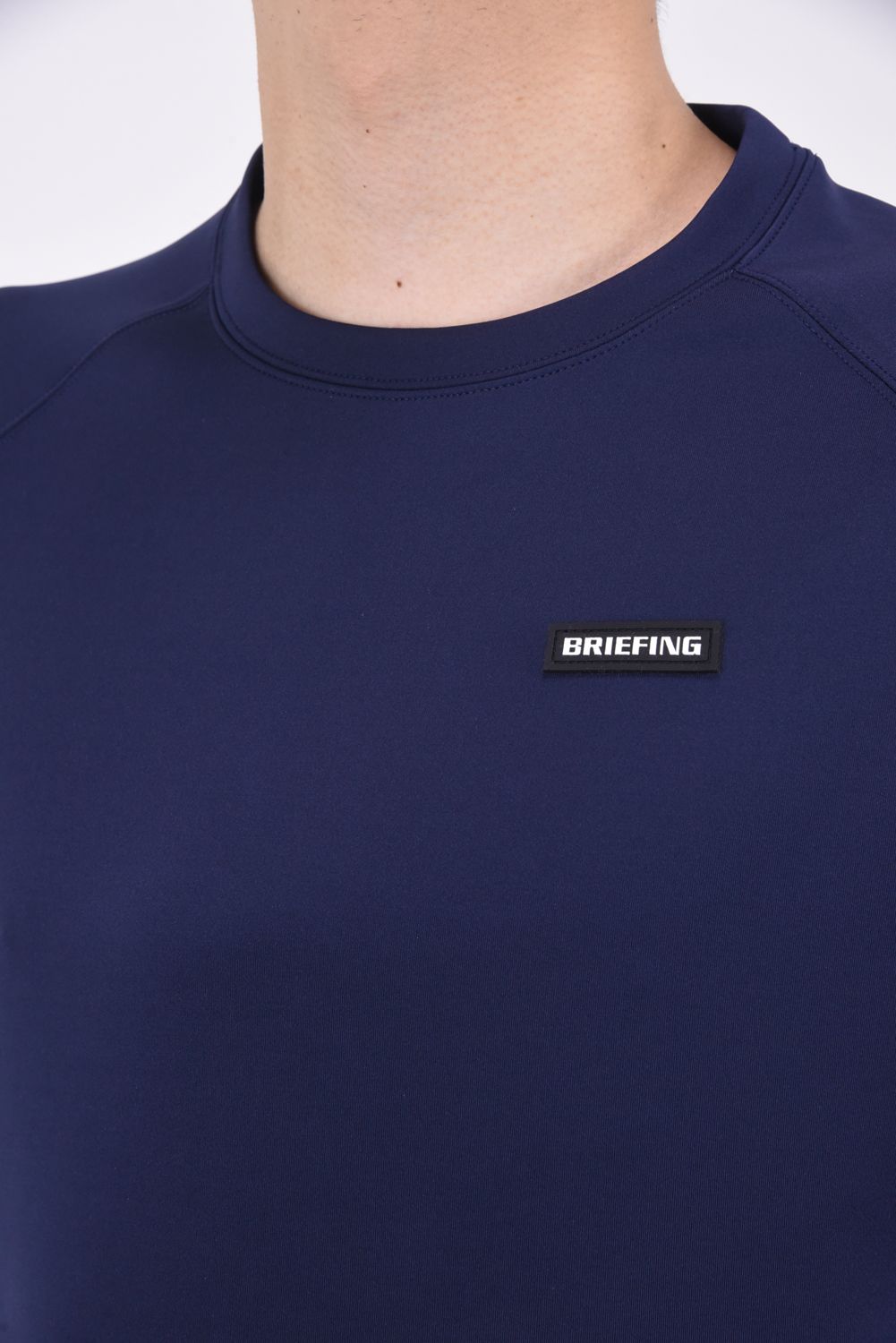 BRIEFING - MENS SIDE LOGO LINE CREW NECK / ロゴ サイドライン 