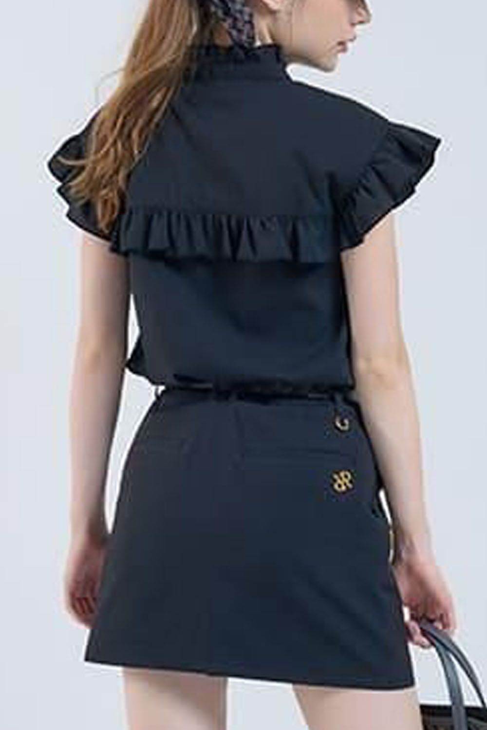 【25SS】【レディース】 WOMENS DOT AIR FRILLED BLOUSE / ドットエアー フリルブラウス (ブラック)*