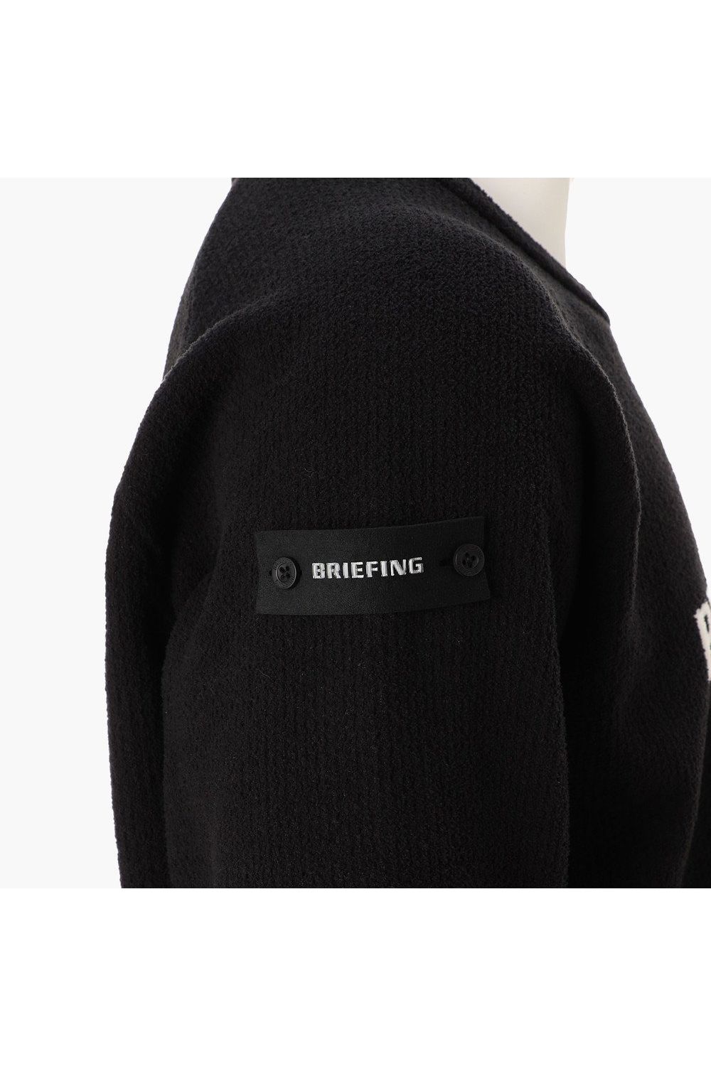 【26AW】 MEN’S AIRY YARN KNIT CREWNECK / エアリーファブリック ブランドロゴ クルーネックニット (ブラック)