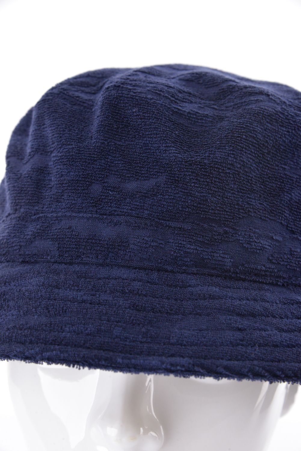 【26SS】 CR MS PILE CAMO JQ BG LOGO HAT / パイル生地 背面メッシュ バケットハット (ネイビー)