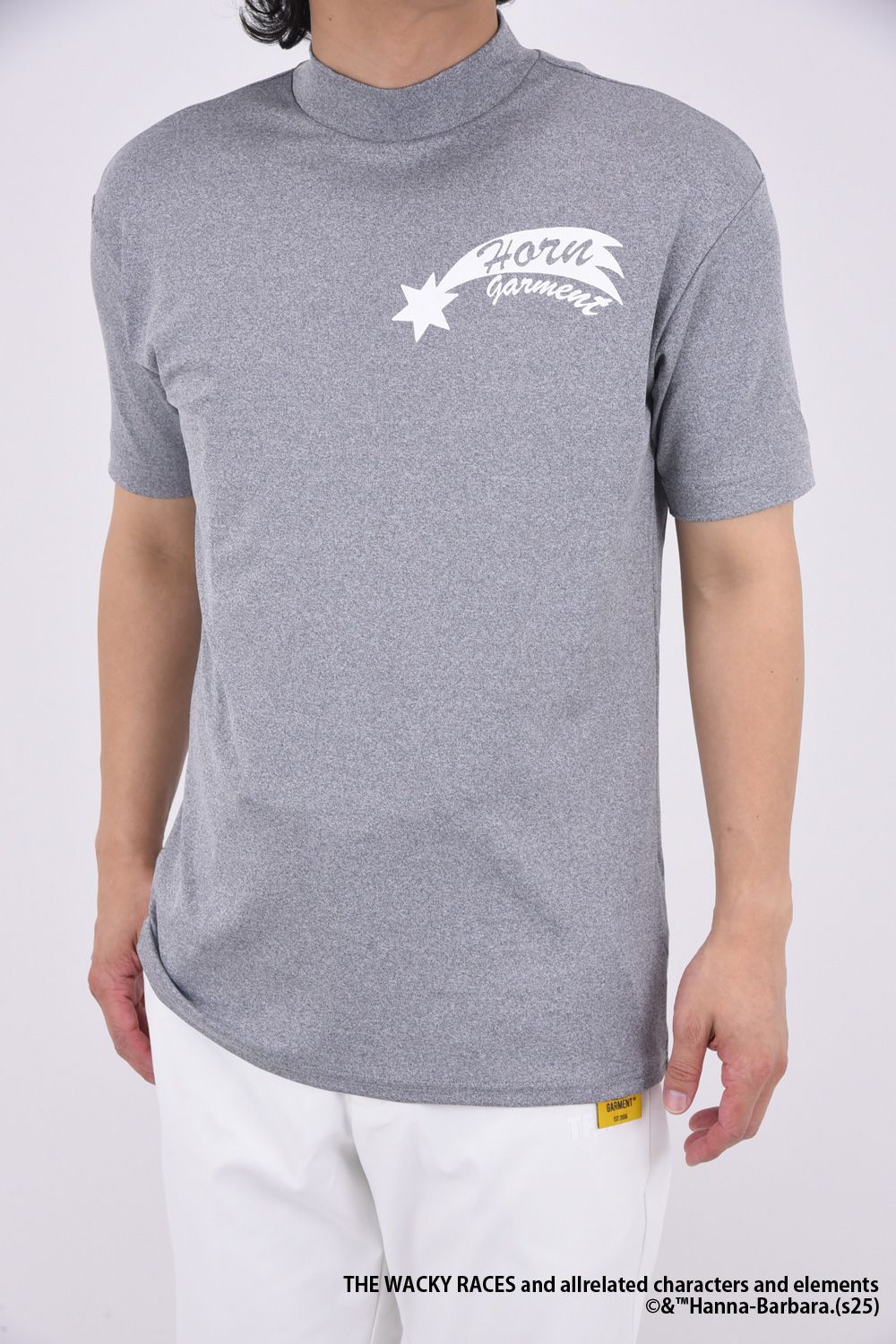 【25SS】 ONE ON WACKY TEE /  チキチキマシン猛レースコラボ モックネック Tシャツ （グレー）