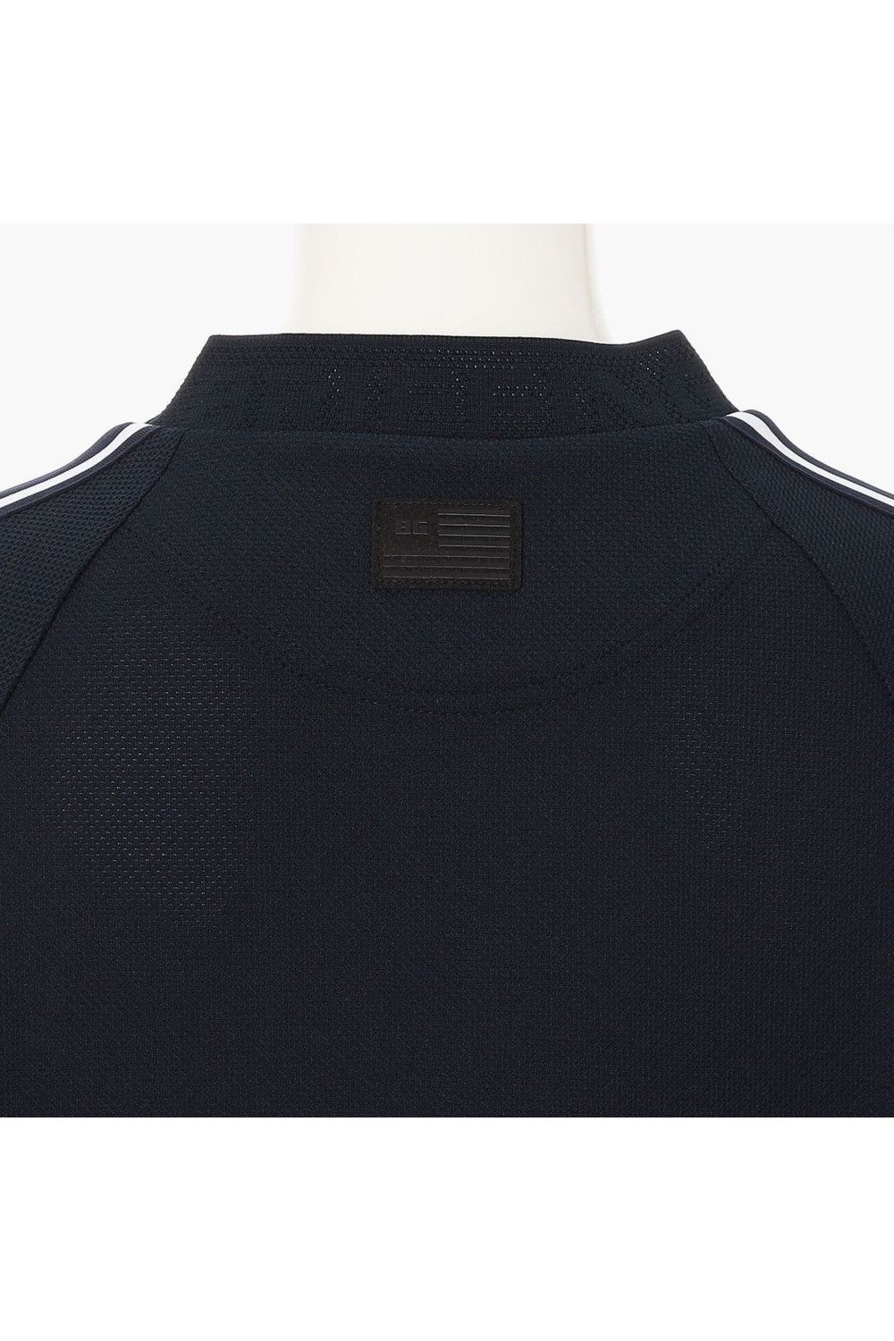 【26SS】【レディース】 WOMEN’S LINE HIGHNECK RF / カノコ生地 ラインロゴテープ リラックスフィット モックネックTシャツ (ネイビー)