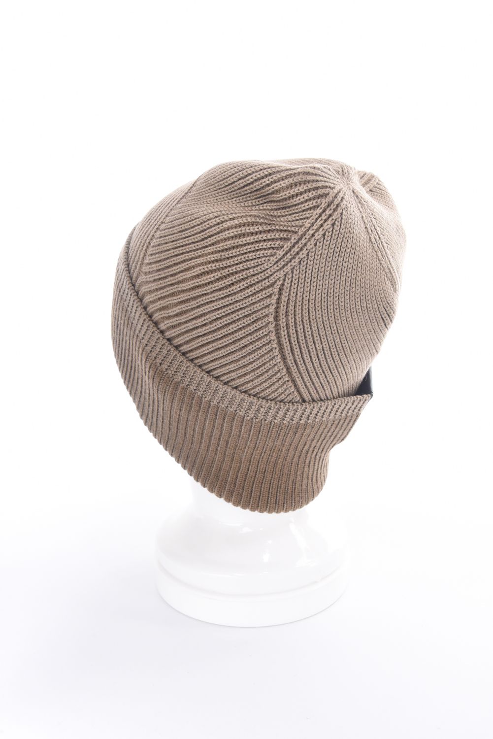 【CODE COLLECTION】 SWBN / 変則リブ編み プリントネーム ニットキャップ (ブラウン)