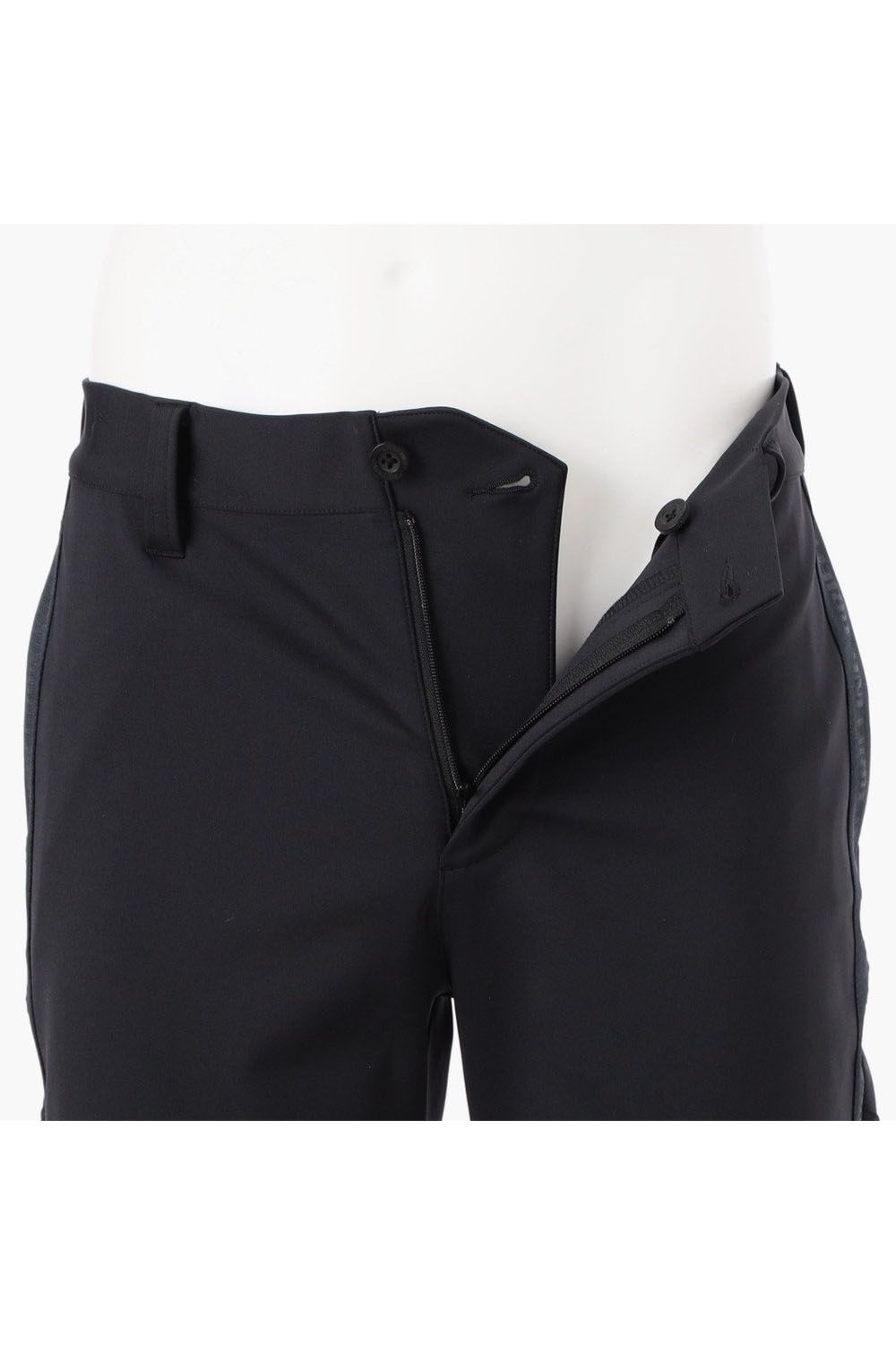 【25SS】 MENS LOGO LINE SHORT PANTS / ロゴラインテープ ショート パンツ (ブラック)